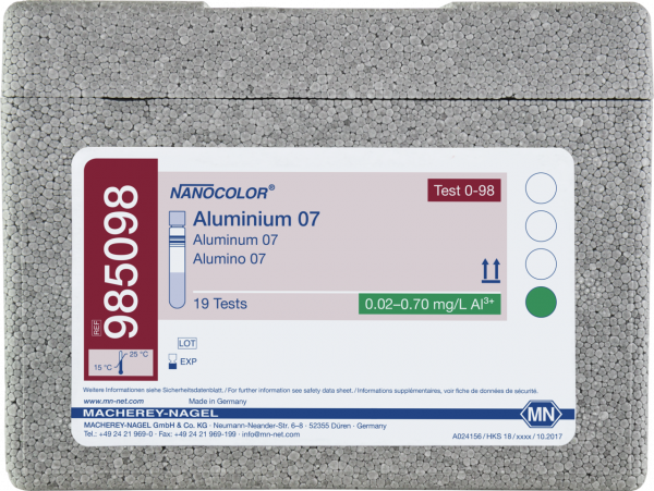 Tube test NANOCOLOR Aluminum 07