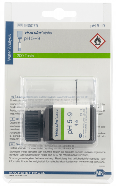 Colorimetric test kit VISOCOLOR alpha pH 5–9